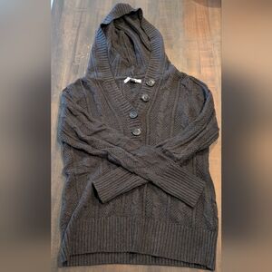 Charcoal Gray Hooded Sweater